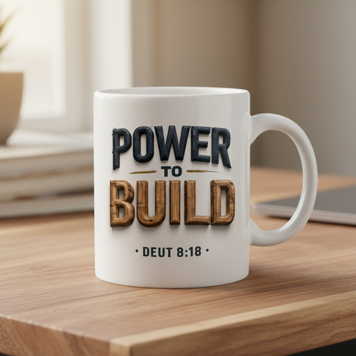Power to Build Mug mockup